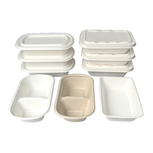 Contenedor Desechable Biodegradable de Bagazo de Caña de Azúcar con Tapa, Contenedor Compostable para Comida para Llevar, Envase para Comida Rápida - Product Image 3
