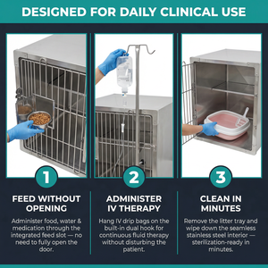 Innovative <strong>Pet</strong> Care System Ensuring Maximum Security and Efficiency in Hospitals: Professional Grade cat Stainless <strong>Cage</strong> - Product Image 4