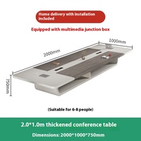 Ensemble table et chaises de conférence à panneaux en bois Grand mobilier de bureau Bureau ovale pour discussion et formation