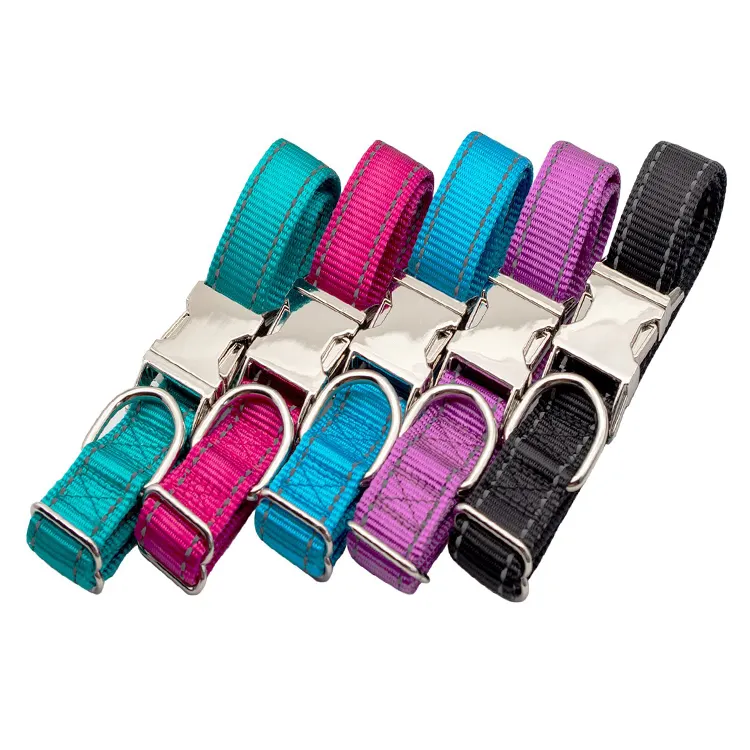 Factory direct Simple Cheap Wholesale reflective dog collar for pet