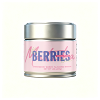 Poudre de Matcha saveur Fraise Yibenef en boîte portable, végétalienne, sans noix, pour boisson prête à l'emploi, marque privée, OEM