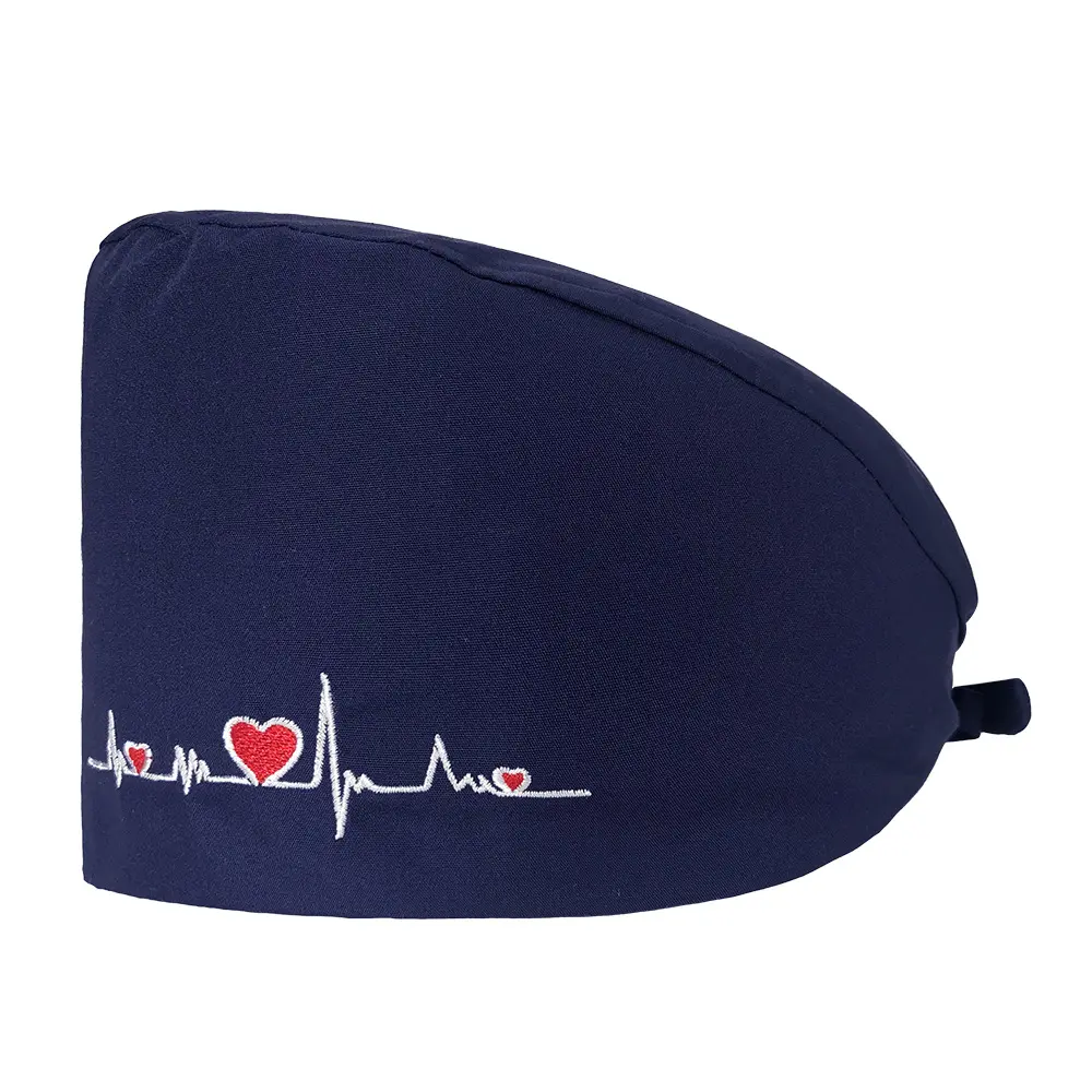 Stampa tinta unita zucca da lavoro sottile uomo e donna traspirante stampato uniforme medica scrub cappello con bottoni cappelli da infermiere