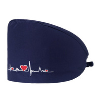 Chapeau de travail uni et fin imprimé pour hommes et femmes, respirant, avec bouton, pour infirmières et personnel médical