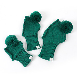Chapeau en tricot chaud pour chien avec pompon et cache-cou pour <span class=keywords><strong>lévrier</strong></span> <span class=keywords><strong>italien</strong></span>, whippet, petits chiens - Accessoires d'hiver pour animaux de compagnie - Product Image 3