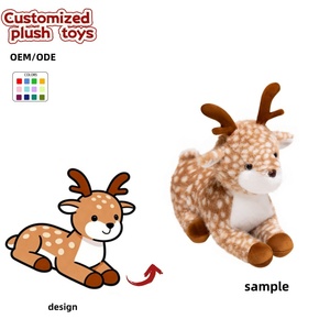 Peluche Cerf Tacheté Personnalisée - Poupée Cerf Sika en Peluche Personnalisable OEM/ODM, Adorable Animal de la Forêt en Peluche pour Cadeaux et Marquage Commercial - Product Image 1