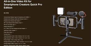 Pour le kit vidéo SmallRig All-in-One Quick Pro Edition pour les créateurs de smartphones comprend un système d'éclairage <span class=keywords><strong>audio</strong></span>, un accessoire de studio <span class=keywords><strong>photo</strong></span> - Product Image 4