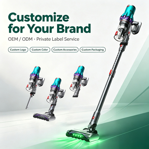 Aspirateur balai sans fil 6-en-1 avec filtre HEPA, support mural, bac à poussière 0,8 L, léger, pour la maison, logo personnalisé, OEM - Product Image 1
