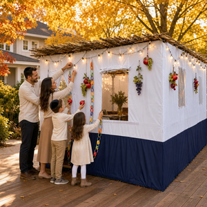 Kit de Sukaït Casher avec extension de 3 m, connecteur de structure en acier robuste, panneau mural étanche pour grand stand de Sukkot - Product Image 2