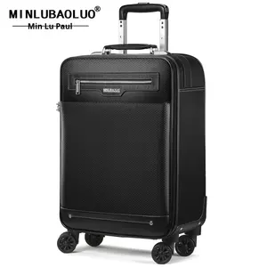 Valise d'affaires 16 pouces en tissu Oxford pour hommes, petit bagage à main de voyage avec roulette pivotante, boîte à mot de passe épaissie - Product Image 6