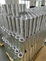 Ruban adhésif en aluminium argenté imperméable, résistant à la chaleur, sensible à la pression et ignifuge pour conduits industriels