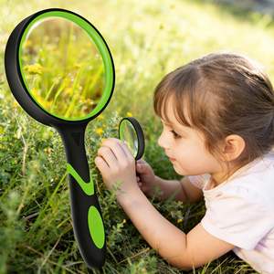 Lupa de mano de 75 mm, lente de vidrio 3x, agarre antideslizante para lectura, actividades de ciencia y hobby - Product Image 5