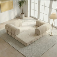Juego de Sofás de Espuma Comprimida al Vacío, Sofá Modular Cuadrado Ajustable de Tela con Corduroy y Esponja de Microfibra