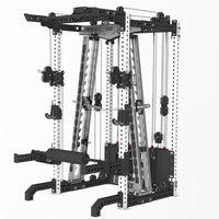 Tower Smith Machine Multifonctionnelle, Rack de Musculation Commercial à Angle Réglable en 5 Positions, Équipement de Fitness