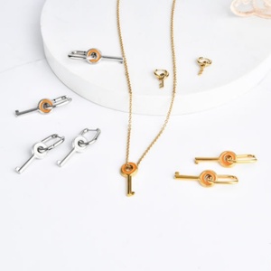 18k Gold Plated Red <b>Crystal</b> Stone Necklace Jewelry <b>Set</b> Stainless Steel Star Charm Bracelet Earring Jewelry <b>Sets</b> - Product Image 6