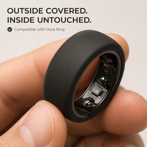 เคสซิลิโคน Oura Ring 5/4 Galaxy Ring RingConn Ultrahuman ป้องกันอย่างเงียบๆ บางเฉียบ สีดำ ป้องกันแหวนอัจฉริยะ ดีไซน์เรียบง่าย - Product Image 5