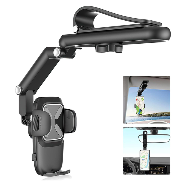 Sun Visor Phone Holder for Car, Rotatable and Retractable Universal Adjustable Sun Visor Car Phone Mount