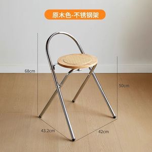 <b>Foldable</b> chairs - Antique designer home folding dining chairs - Bedroom minimalist modern Nordic trending photo-taking chairs - Product Image 4