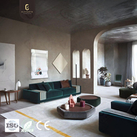 2025 vente chaude italien léger Design luxueux confort canapé sectionnel vert matériaux de qualité supérieure tissu rayure ensembles de canapés sectionnels