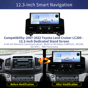 วิทยุติดรถยนต์ Toyota Land Cruiser LC200 ปี 2007-2022 หน้าจอสัมผัส 12.3 นิ้ว ความจุ 4+64GB รองรับ 5G Wifi ภาพพาโนรามา 360 องศา - Product Image 1