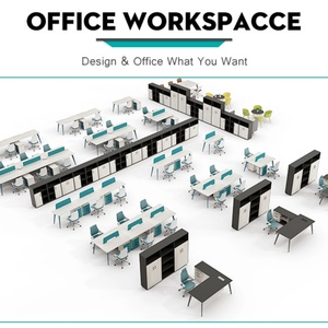 Poste de travail de bureau modulaire avec cloison, mobilier de bureau en cellules, bureau de poste de travail - Product Image 6