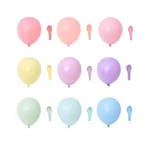 彩虹彩色乳胶气球批发10英寸个派对气球拱门套件装饰马卡龙Ins婚礼气球10个