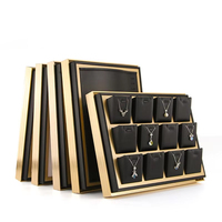 Support de présentation de bijoux en bois massif pour boucles d'oreilles, fabrication sur mesure, présentoir carré pour boucles d'oreilles, présentoir de comptoir, plateau