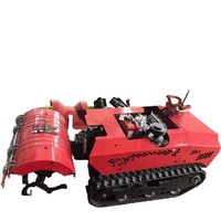 Motoculteur industriel multifonctionnel sans fil à 4 temps télécommandé sur chenilles ME800RT, micro-cultivateur rotatif pour le creusement de tranchées en verger
