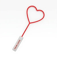Bâtons lumineux LED en forme de cœur avec logo personnalisé, 18 pouces, 3 modes, bouton poussoir, piles, promotionnels pour concerts, fêtes, mariages, festivals