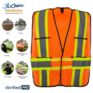 J & L 2025 OEM alta visibilità all'ingrosso 100% poliestere riflettente di sicurezza caleco catadiottrice abbigliamento personalizzato - Product Image 4