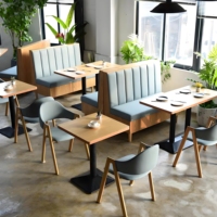 Mobilier de restaurant moderne en Offre Spéciale Sièges en cuir PU Cabines en bois massif Canapés, tables et chaises