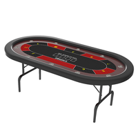 YH Casino Simple Table Texas Rond Imperméable de Tableau de Tisonnier Avec Jambe Pliante
