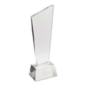 Trofeo de Cristal con Base de Cristal K 5-H 240MM con Impresión UV para Placas y Medallas de Ferias Comerciales - Product Image 1