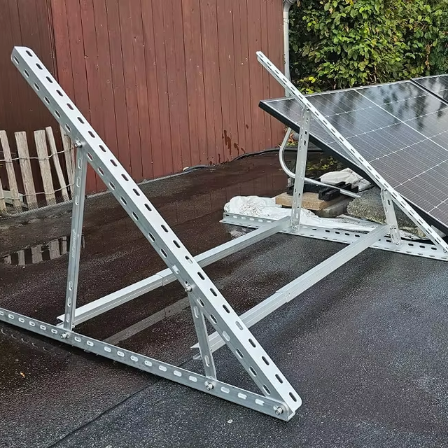 Easy Installation Adjustable Aluminum Angle Triangle Solar Mounting Bracket for Flat Roof Solar Panel Bracket Solar Tripod Mount