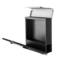 Boîte aux lettres murale en métal étanche avec serrure à clé noire, nouvelle arrivée MD052Outdoor