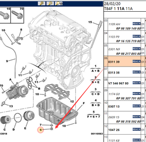 Bouchon de <span class=keywords><strong>vidange</strong></span> d'huile moteur OE 031139 016393 031134 1137585928 pour Peugeot Citroen Renault <span class=keywords><strong>Dacia</strong></span> Opel BMW 1.6T - Product Image 2