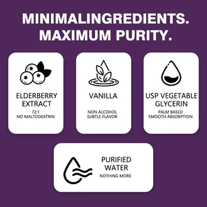 Liquide d'extrait de sureau pur personnalisé en usine 600mg gouttes de liquide de sureau gouttes de soutien immunitaire quotidien saveur baie vanille - Product Image 6