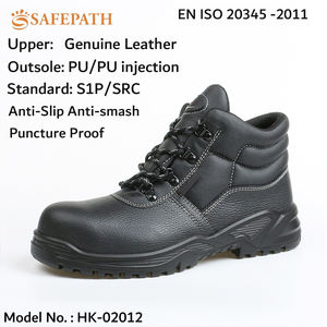 Antiscivolo scarpe di sicurezza di base punta in acciaio per lavoratori in pelle stivali da <span class=keywords><strong>lavoro</strong></span> con puntale per uomo - Product Image 2