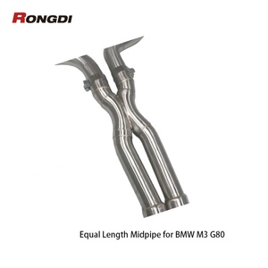 Tuyau d'échappement intermédiaire de 76 mm pour BMW M3 M4 G80 G82 3.0T S58, accessoires en acier inoxydable avec tuyaux intermédiaires de longueur égale - Product Image 2