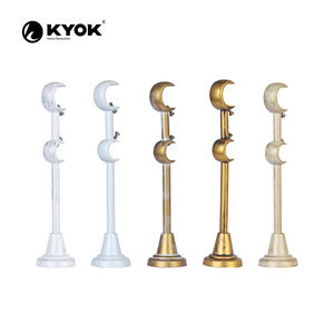 Juego de Barra de Cortina Moderna KYOK Dorada con Decoración de Hojas, Resistente a la Oxidación y Duradera para Sala de Estar, Dormitorio, Exterior y Balcón - Product Image 5