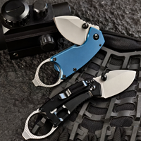 Couteau pliant KS 8710 Mini en acier 8Cr13MoV, manche en acier inoxydable 440, porte-clés, couteau de poche tactique, EDC, camping, survie, outil cadeau