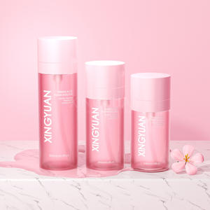 Flacon de sérum facial rose personnalisé, 150 ml, 200 ml, 300 ml, emballage cosmétique, flacons de lotion pour soins de la peau en plastique vides avec pompe - Product Image 2