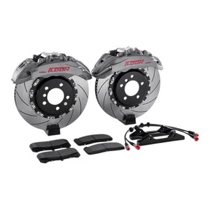 Pinze Freno a Sei Pistoni Rosse ad Alte Prestazioni Icooh IC6 con Dischi Ventilati Completamente Forati per <span class=keywords><strong>Renault</strong></span> <span class=keywords><strong>Fluence</strong></span> - Product Image 1