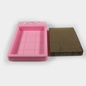 กระดานข่วนแมว กระดาษลูกฟูก ของเล่นแมวทนทาน สำหรับแมว กล่อง 10 ชิ้น - Product Image 1