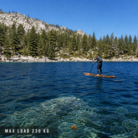 Planche de surf autoportante durable et facile à transporter avec une capacité de charge de 400 kg pour le camping, l'exploration aquatique et les excursions de loisirs