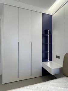 Бесплатный дизайн: современная индивидуальная деревянная гардеробная система для спальни, мебель для хранения одежды, полки, шкафы со столом - Product Image 6