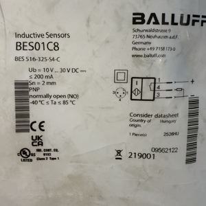 เซ็นเซอร์ตรวจจับวัตถุแบบเหนี่ยวนำ Original Germany B a l U f BES 516-325-S4-C BES01C8 รุ่น M12 4 ขา PNP NO ระยะตรวจจับ Sn=2 มม. 10-30VDC IP67 - Product Image 4
