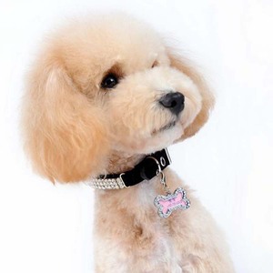 Vente flash : Étiquette personnalisée à graver soi-même, en forme de cœur, en métal, mignonne, avec pendentif en diamant pour la décoration - Product Image 1