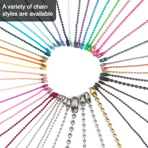 Nhà Sản Xuất Cung Cấp Vàng Bạc Súng Đen 3Mm 4Mm 6Mm 10Mm Brass Kim Loại Thép Không Gỉ Bead Bóng Chuỗi Cho Quần Áo - Product Image 3