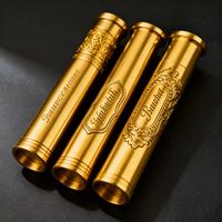 Fabrika CNC işleme hizmeti kişiselleştirilmiş tasarım özel konteyner alaşım puro kutuları puro kılıfı tutucu Metal tek puro tüpleri