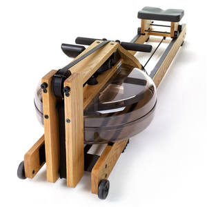 Rameur à eau pour usage domestique, conception auto-alimentée, cadre en bois de caoutchouc, entraînement cardio complet à faible impact, fitness, entraînement corporel complet - Product Image 3